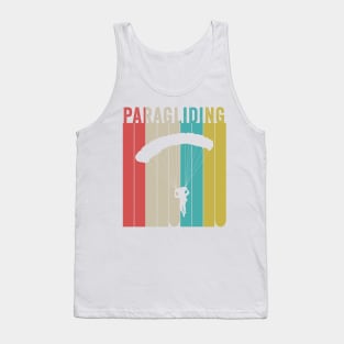 Paragliding Silhouette Retro Vintage Style Tank Top